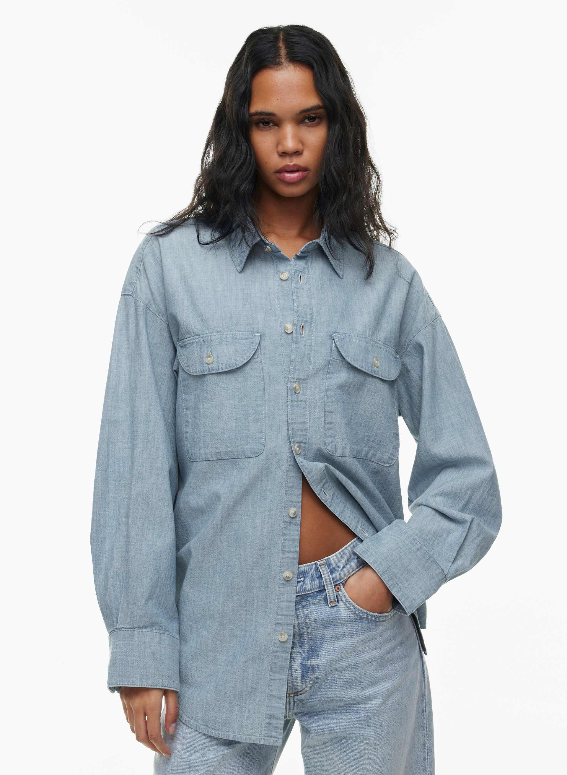 Denim Forum The '90s Chambray Denim Shirt | Aritzia US