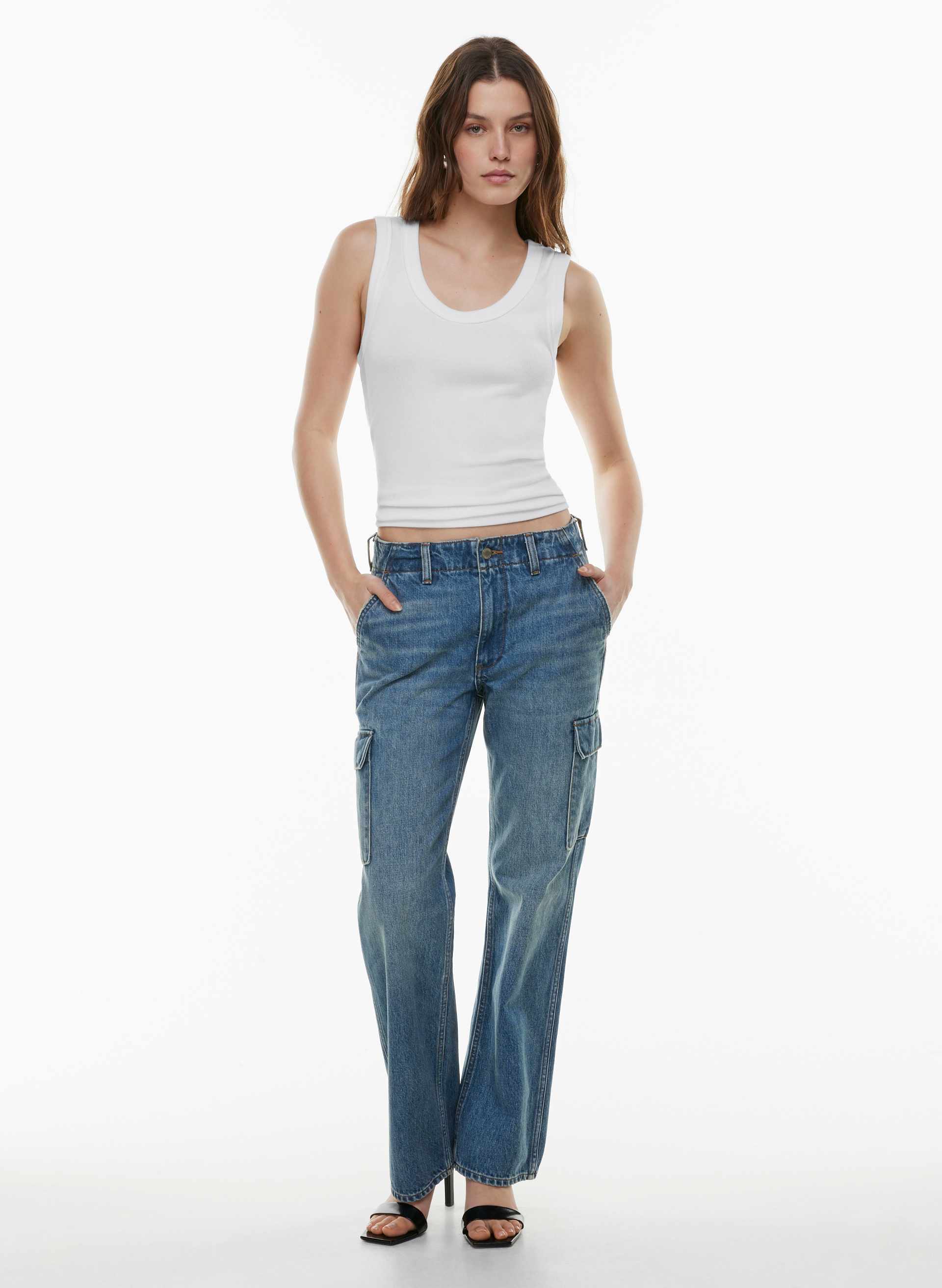 Denim Forum The '90s Edie Lo-Rise Cargo Jean | Aritzia CA