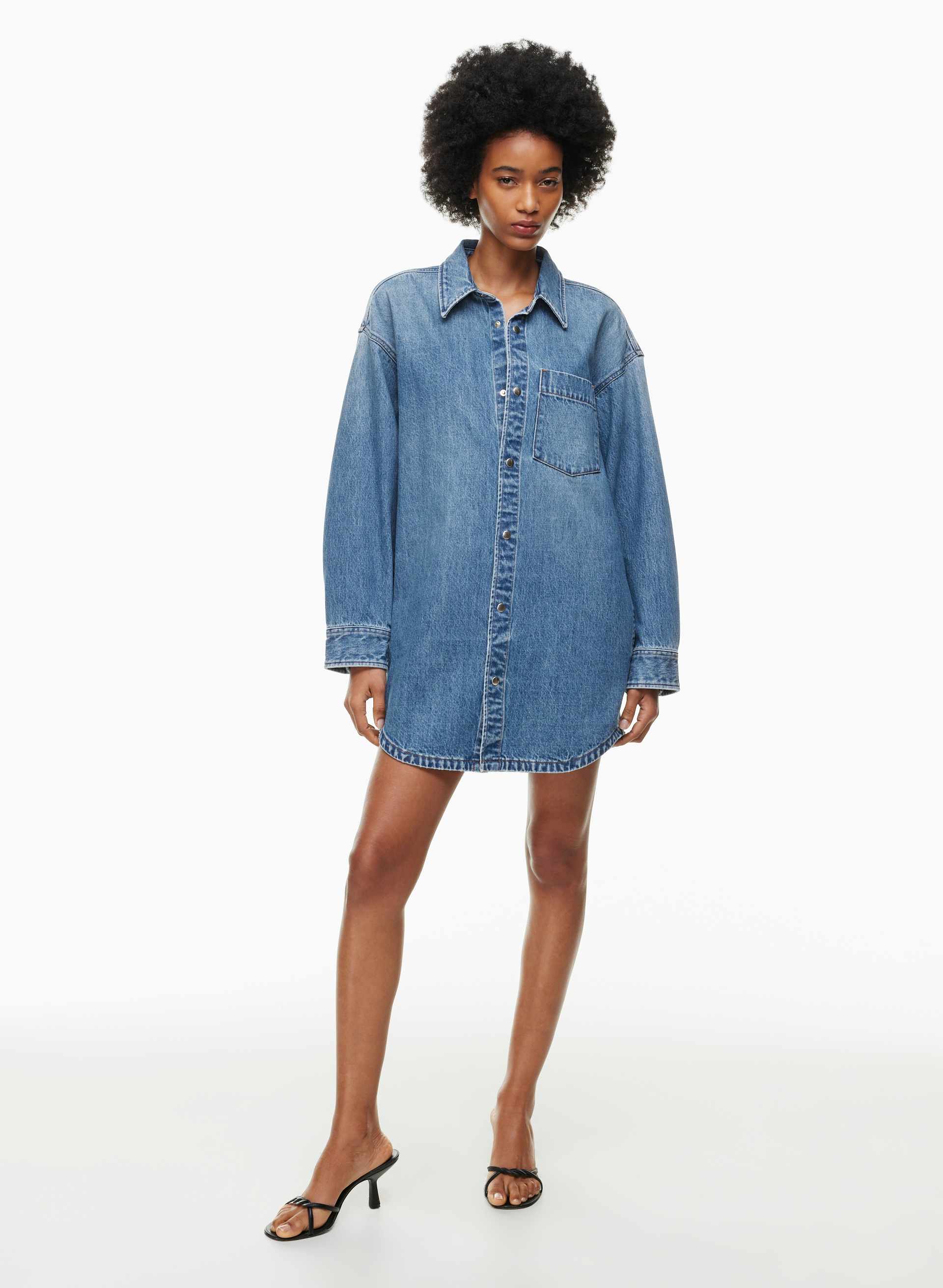 white christmas dresses Maja Short Denim Dress