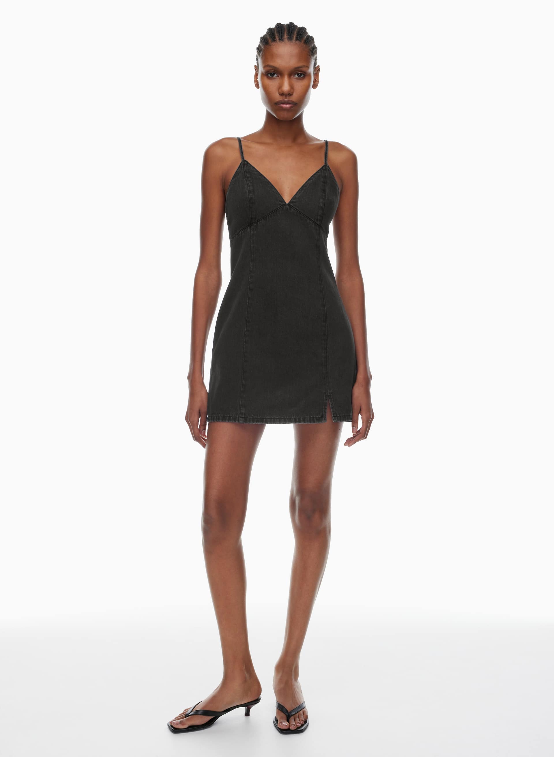 90s slip mini dress Denim Forum The '90s Denim Jaded London Tribeca Backless Measurements from size 0 Fit: MATERNITY Color:Burnt  Umber