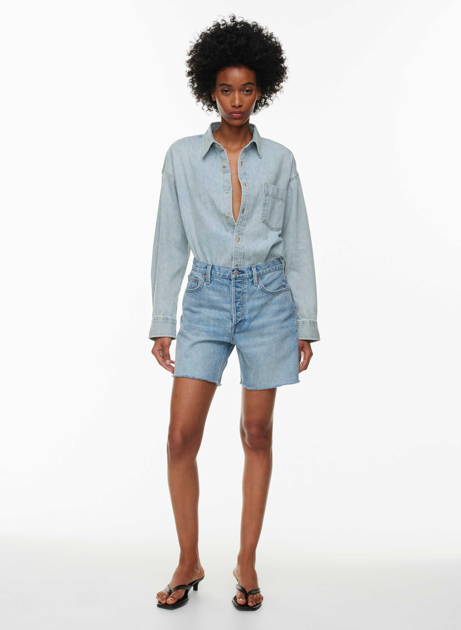 Denim Forum The '90s Baggy Cut-Off Denim Short | Aritzia US