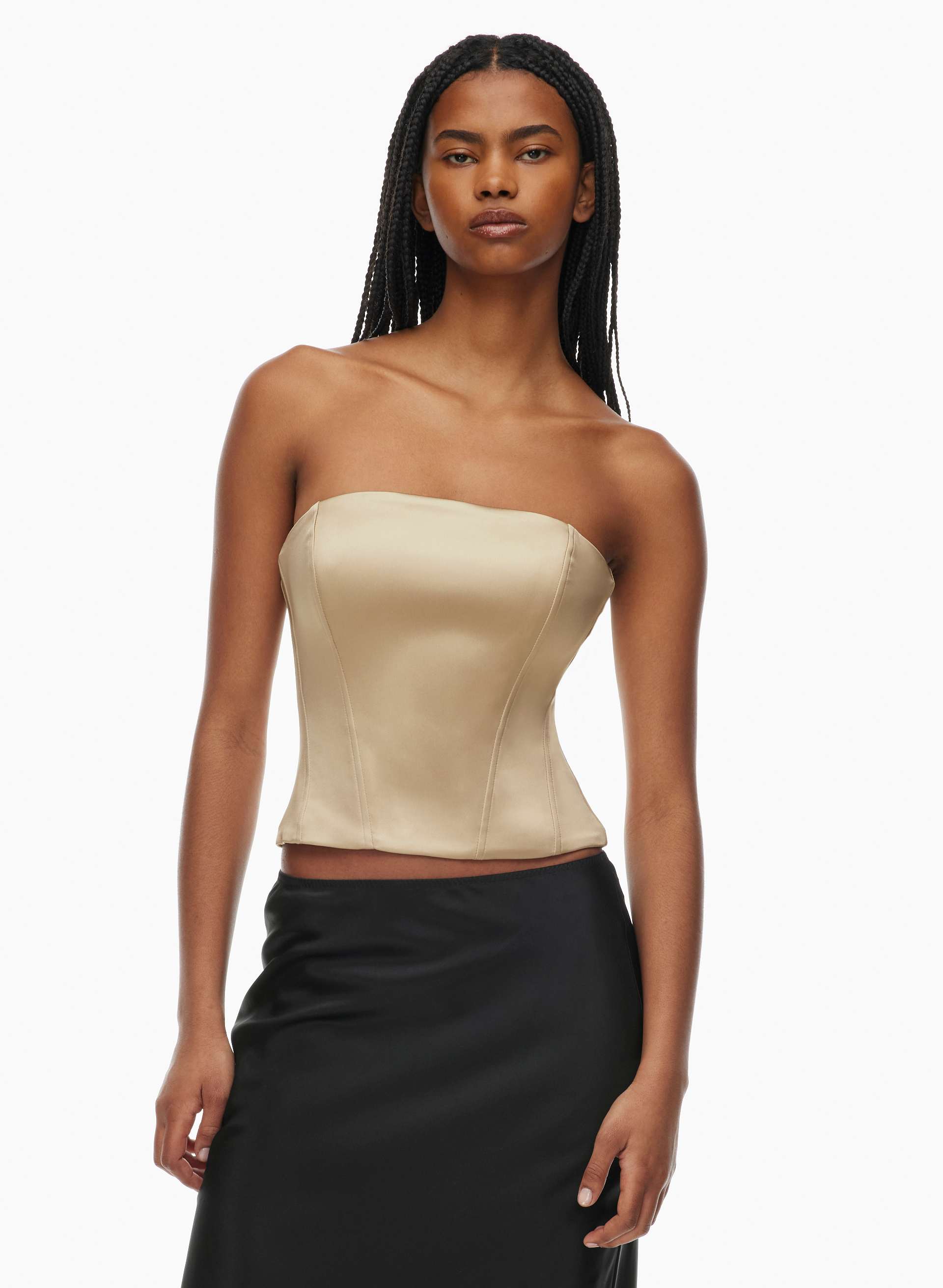 Castle Satin Bustier | Aritzia US