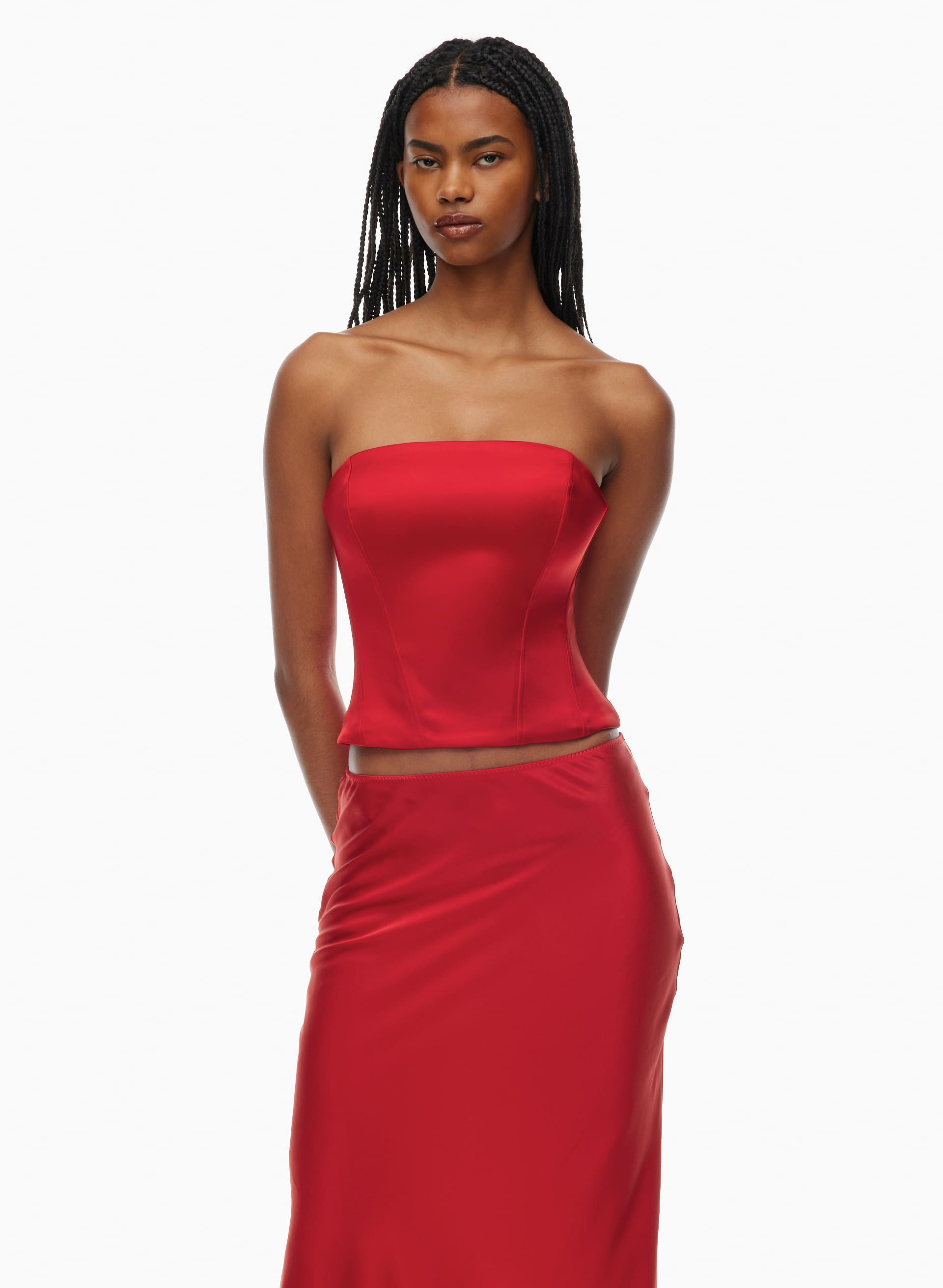 Castle Satin Bustier | Aritzia US