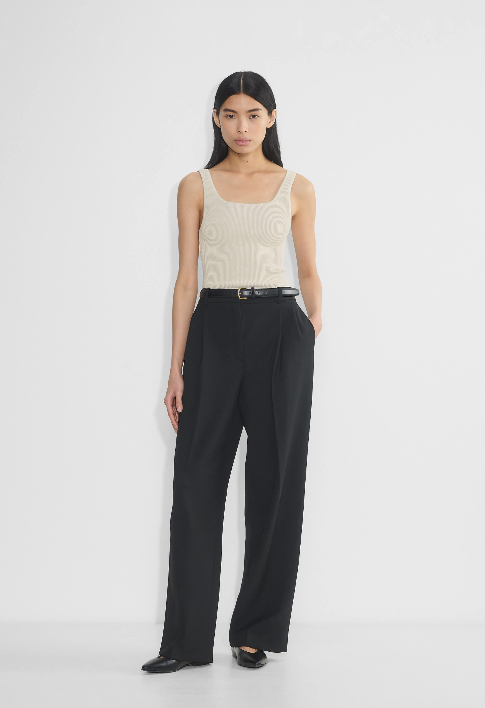 Sculpt Knit Squareneck Tank