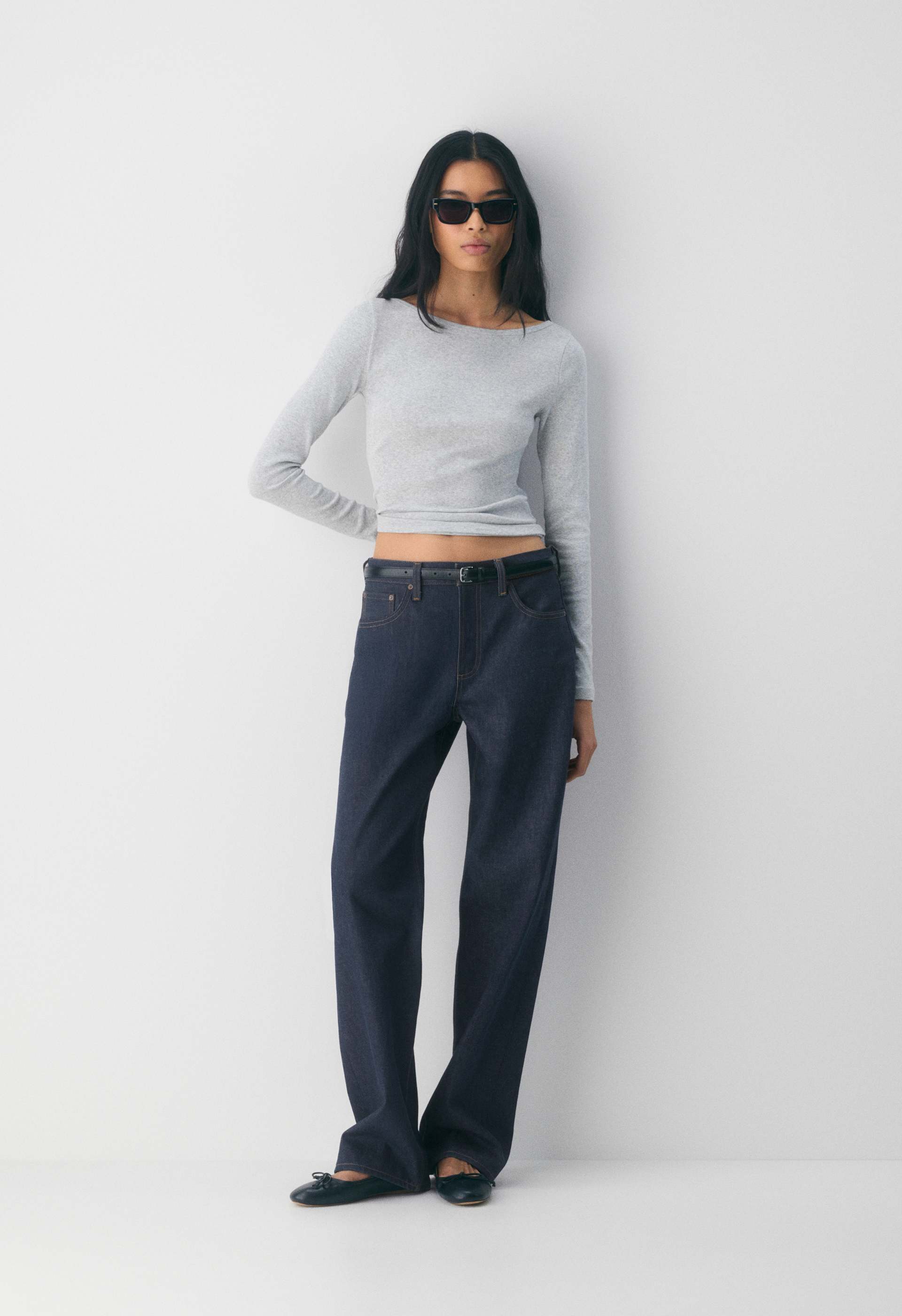 HomeStretch™ Rib Airwave Boatneck Longsleeve