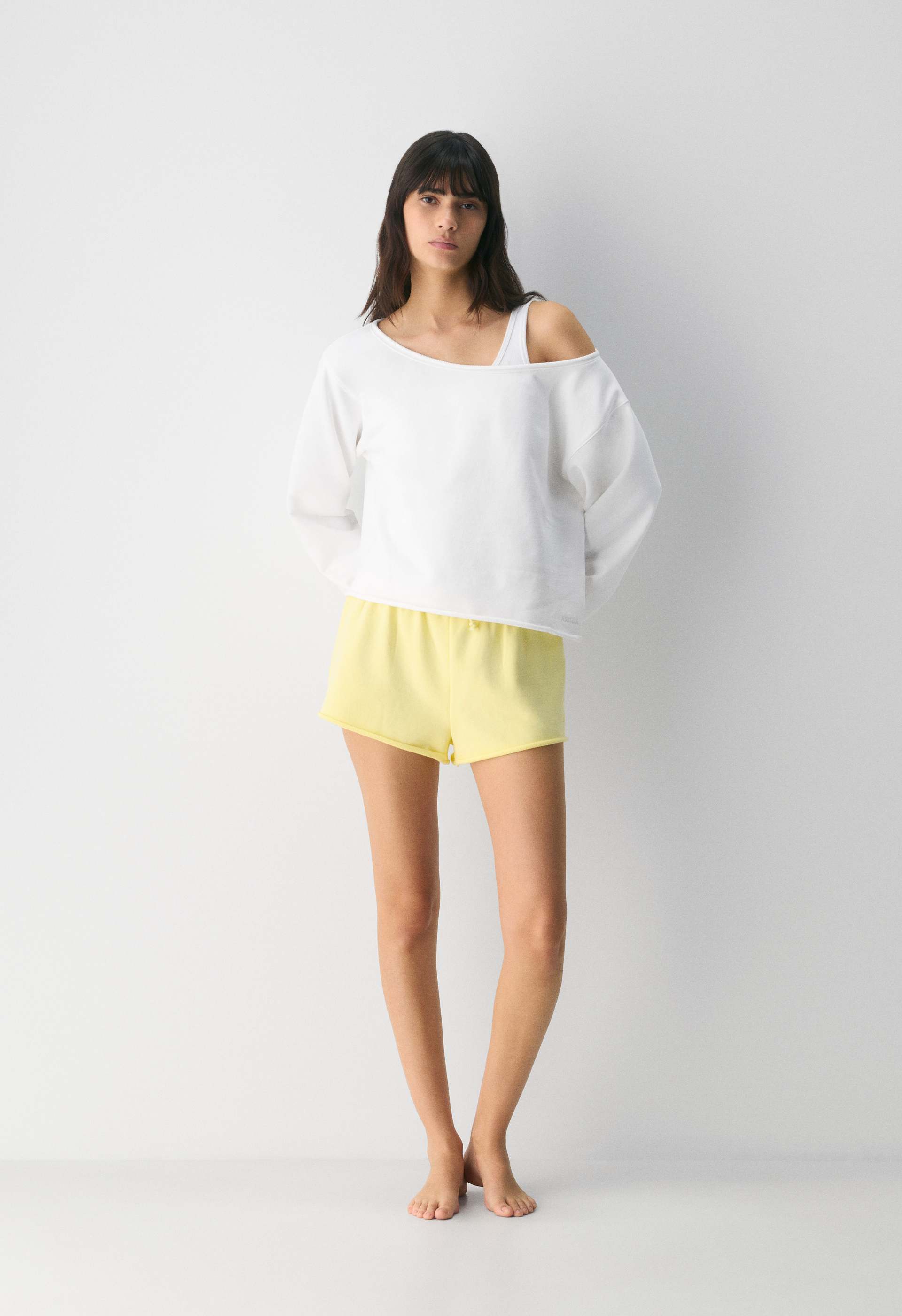 Terry Sweatfleece Perfect Off-Shoulder Top | Aritzia US