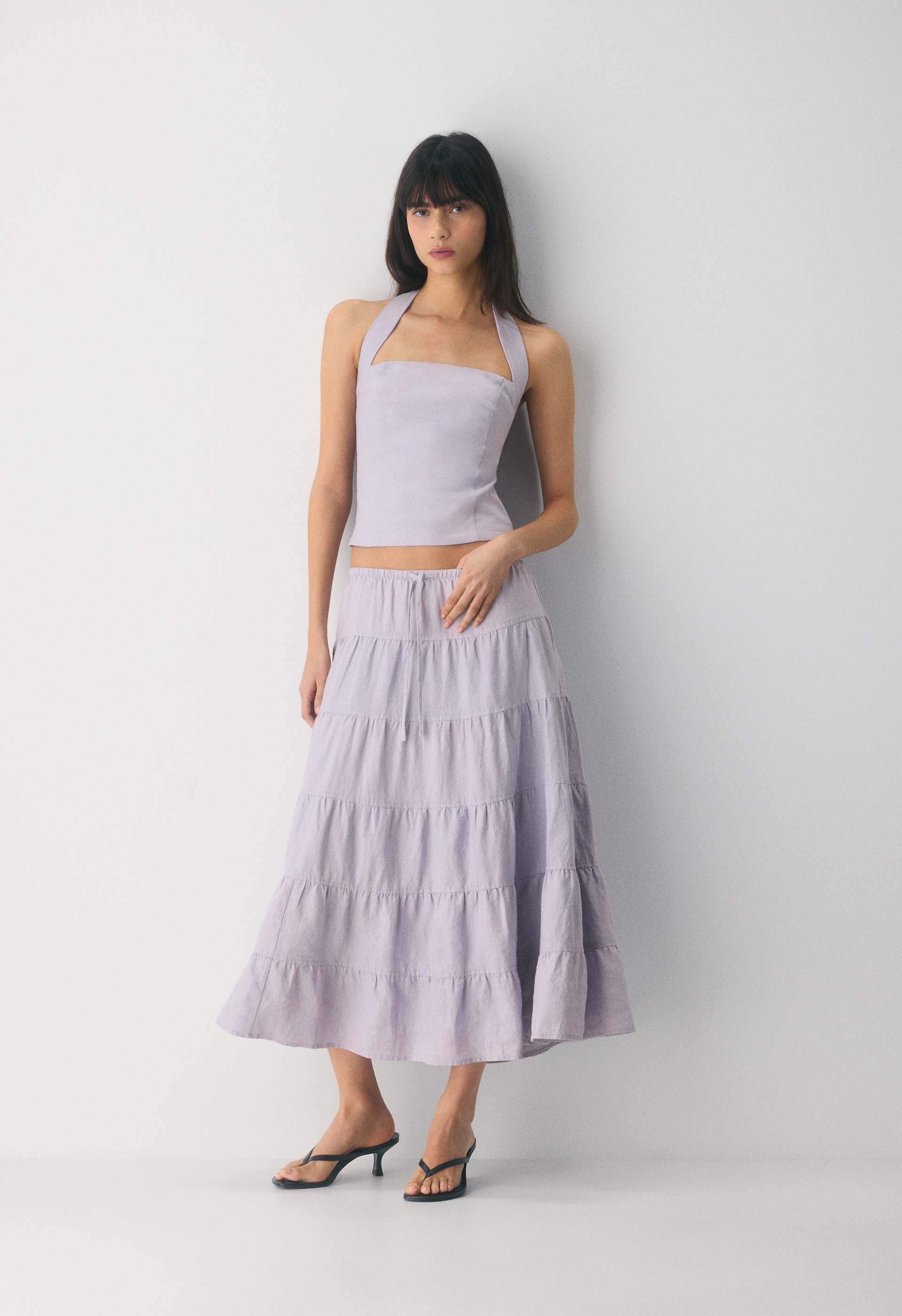 WHISPER LINEN HALTER TOP