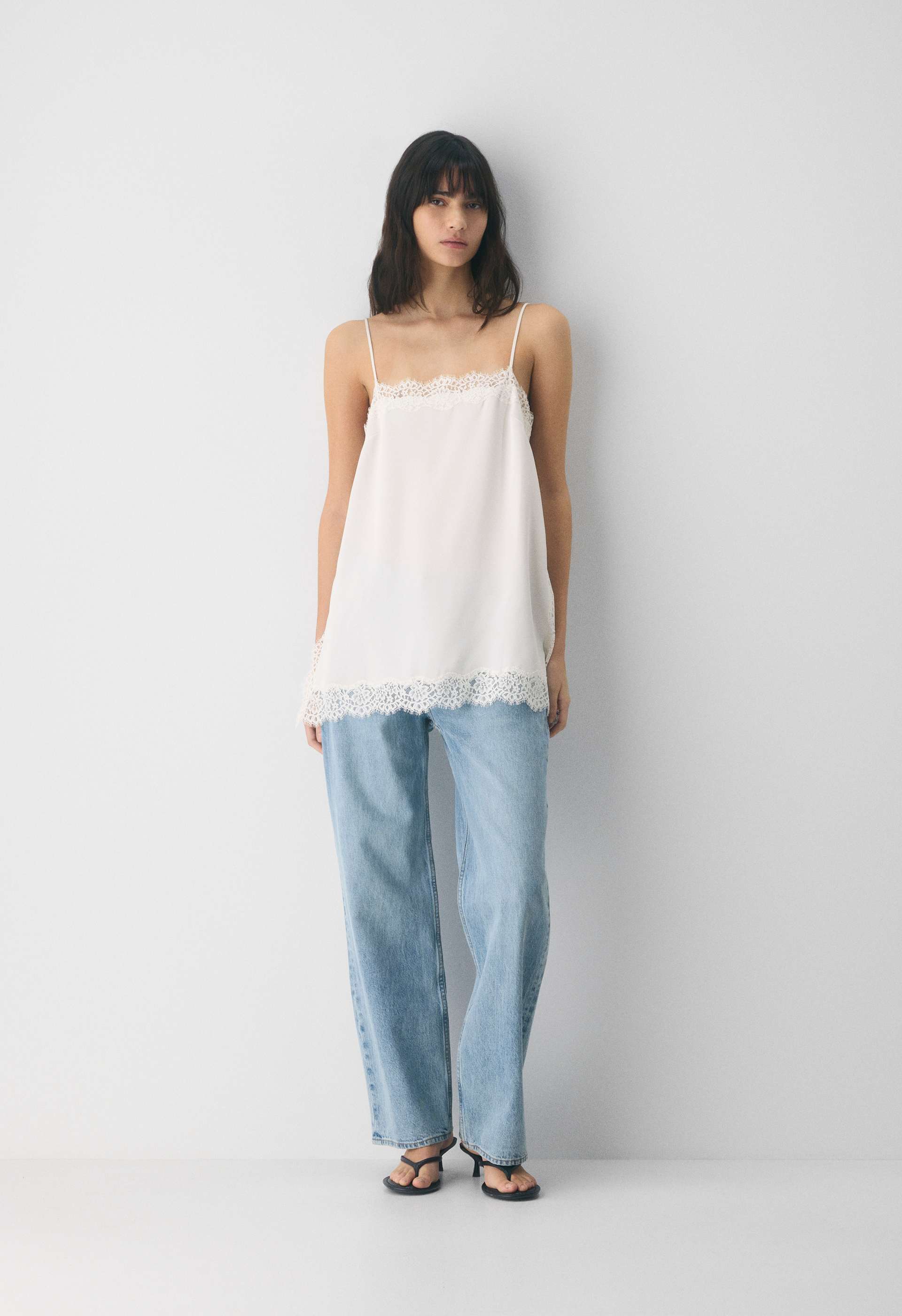 Serif Satin Camisole | Aritzia US