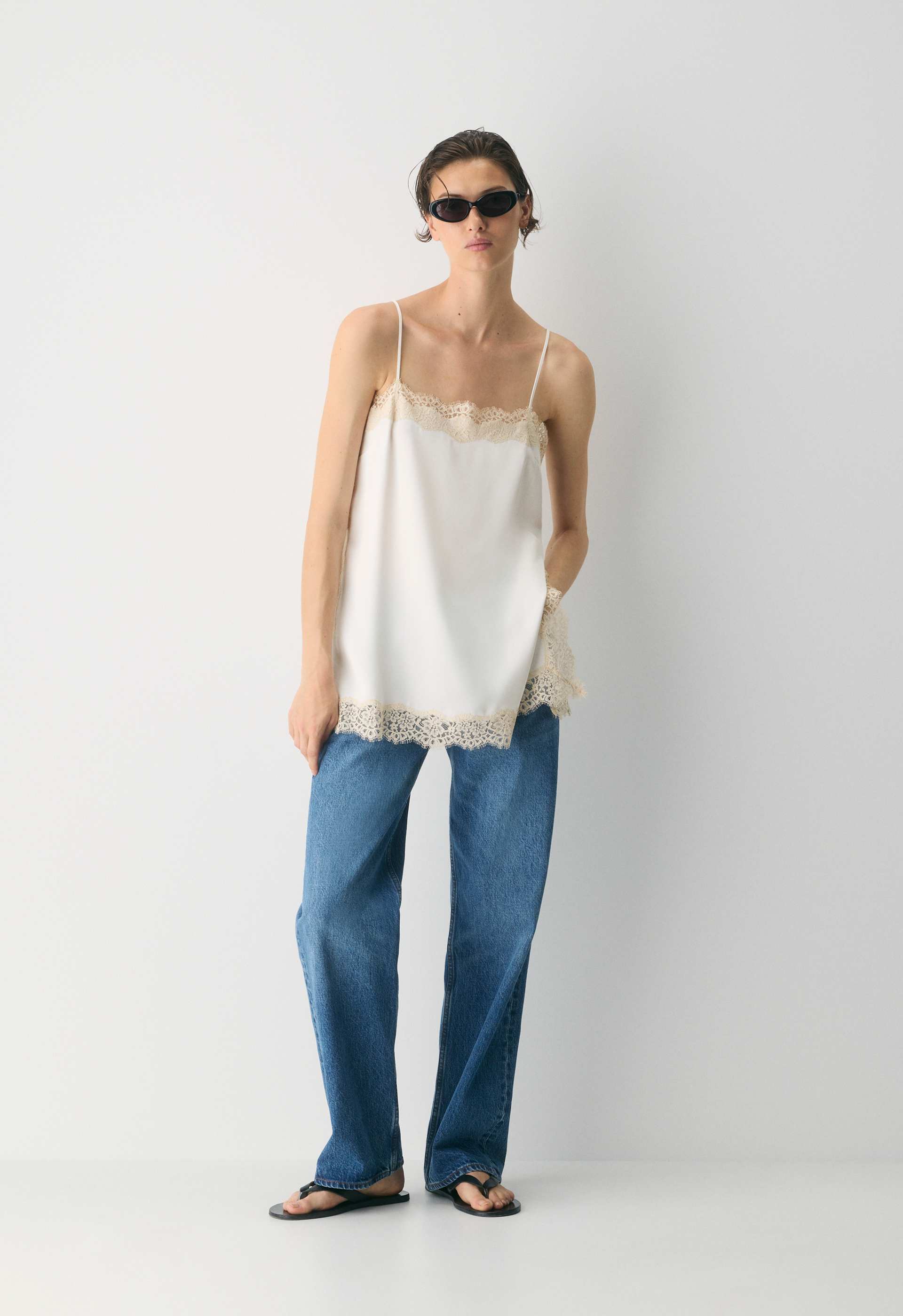 Serif Satin Camisole | Aritzia CA