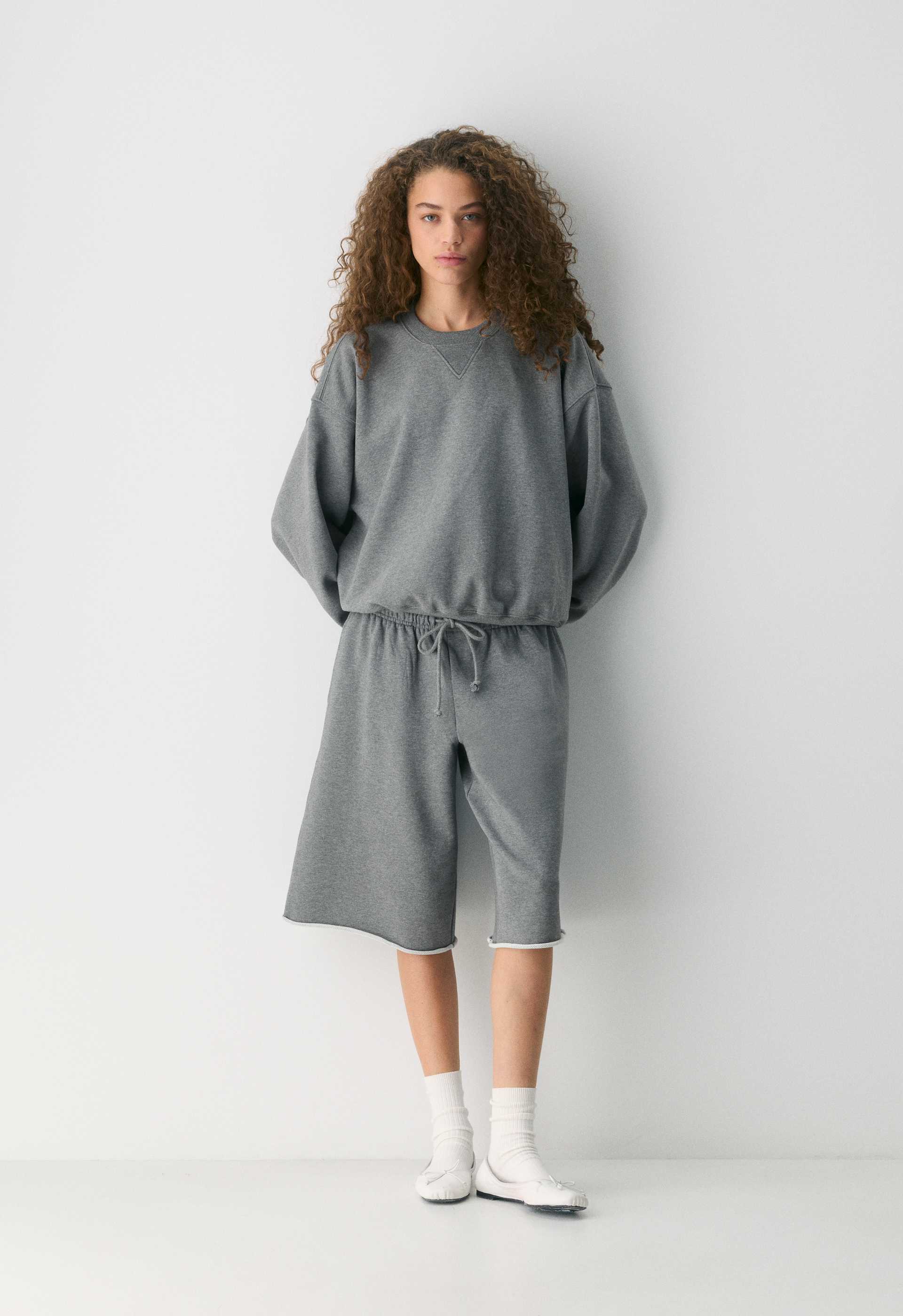 Terry Sweatfleece Mega Crew Sweatshirt