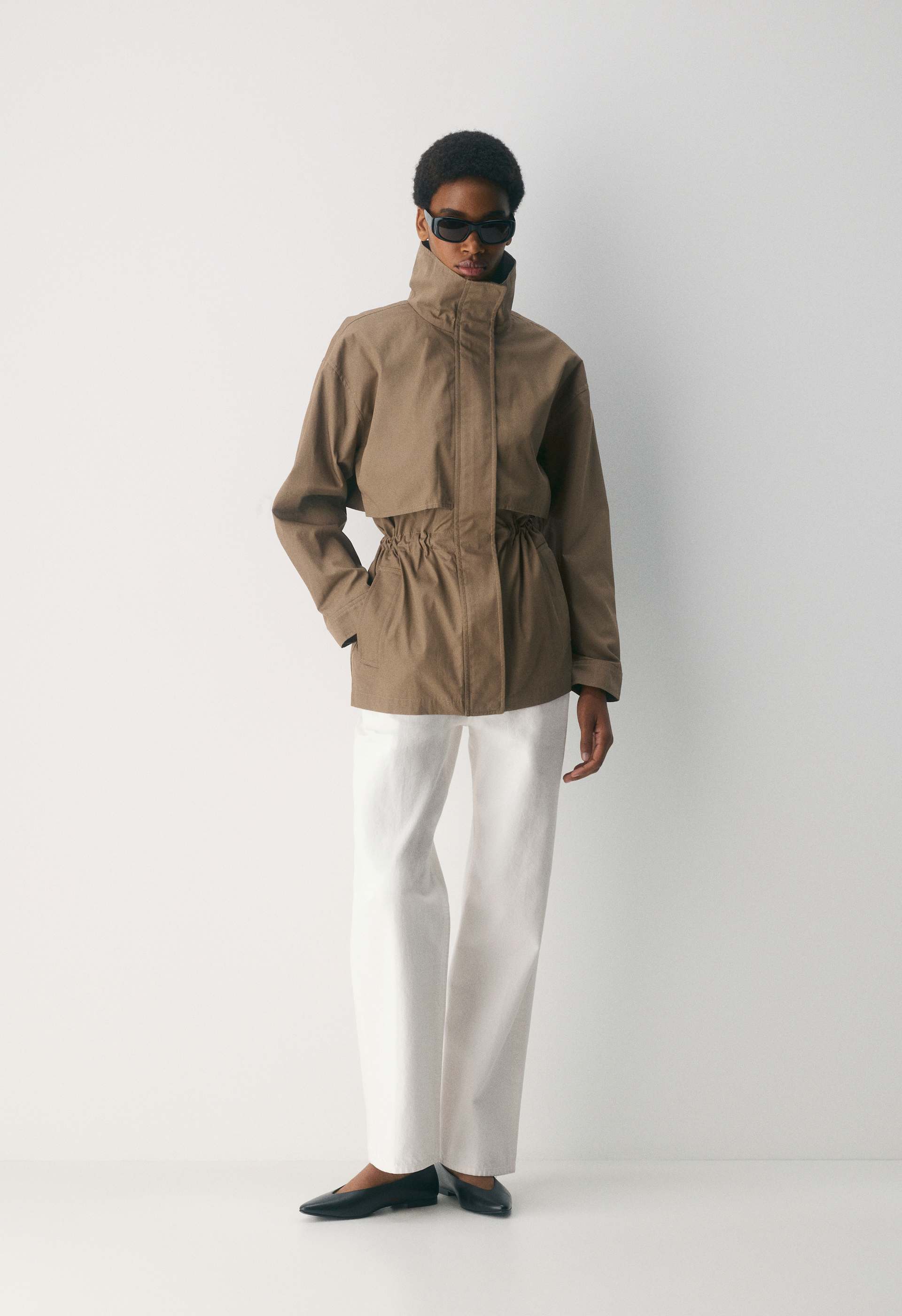 ❁☽★Archi ORGANIC TWILL TAB JACKET Cinch Jacket - City Twill | Aritzia US