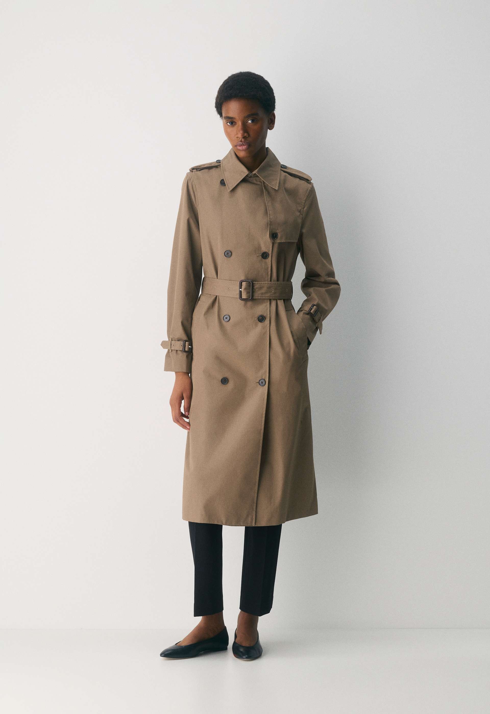 【希少】Apartment Three - Double Long Coat The Finch Trench Coat - City Twill | Aritzia US