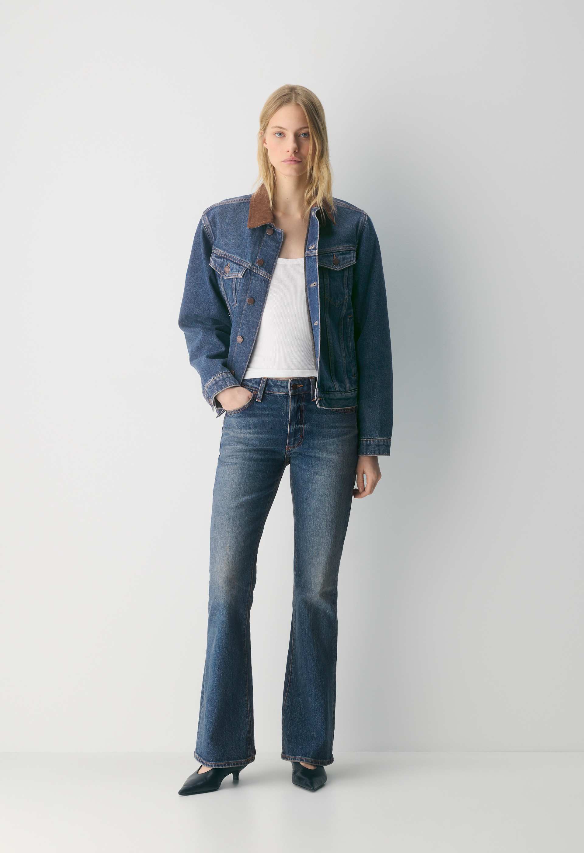 Denim Forum Denise Mid-Rise Flare Jean