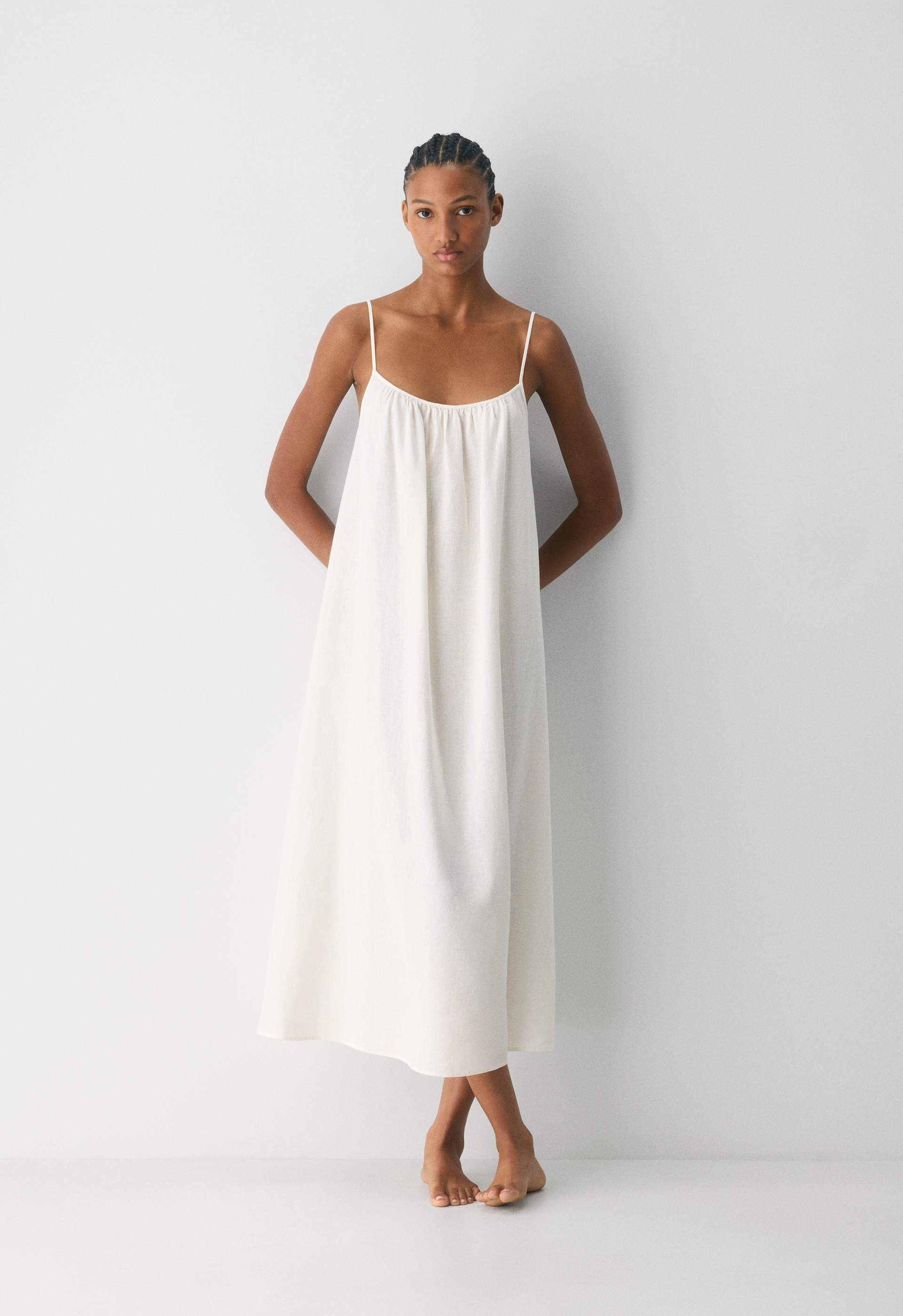 knee length dresses for ladies Sunset Ballad Linen Mini Dress main image 1