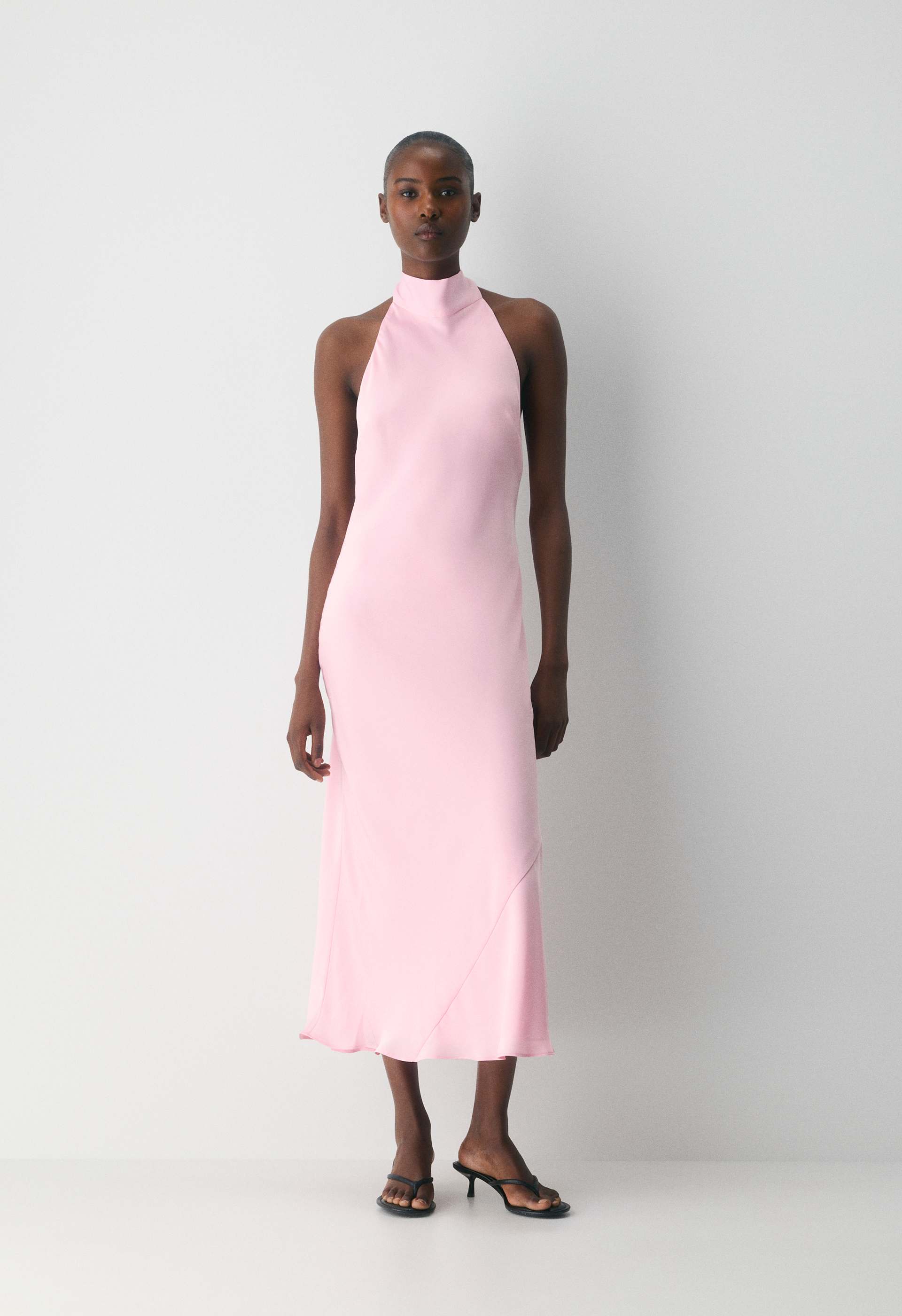 halter cocktail dress SHERRI HILL - 56417 to for special occasions and events! Beaded Detail Halter Midi Sheath