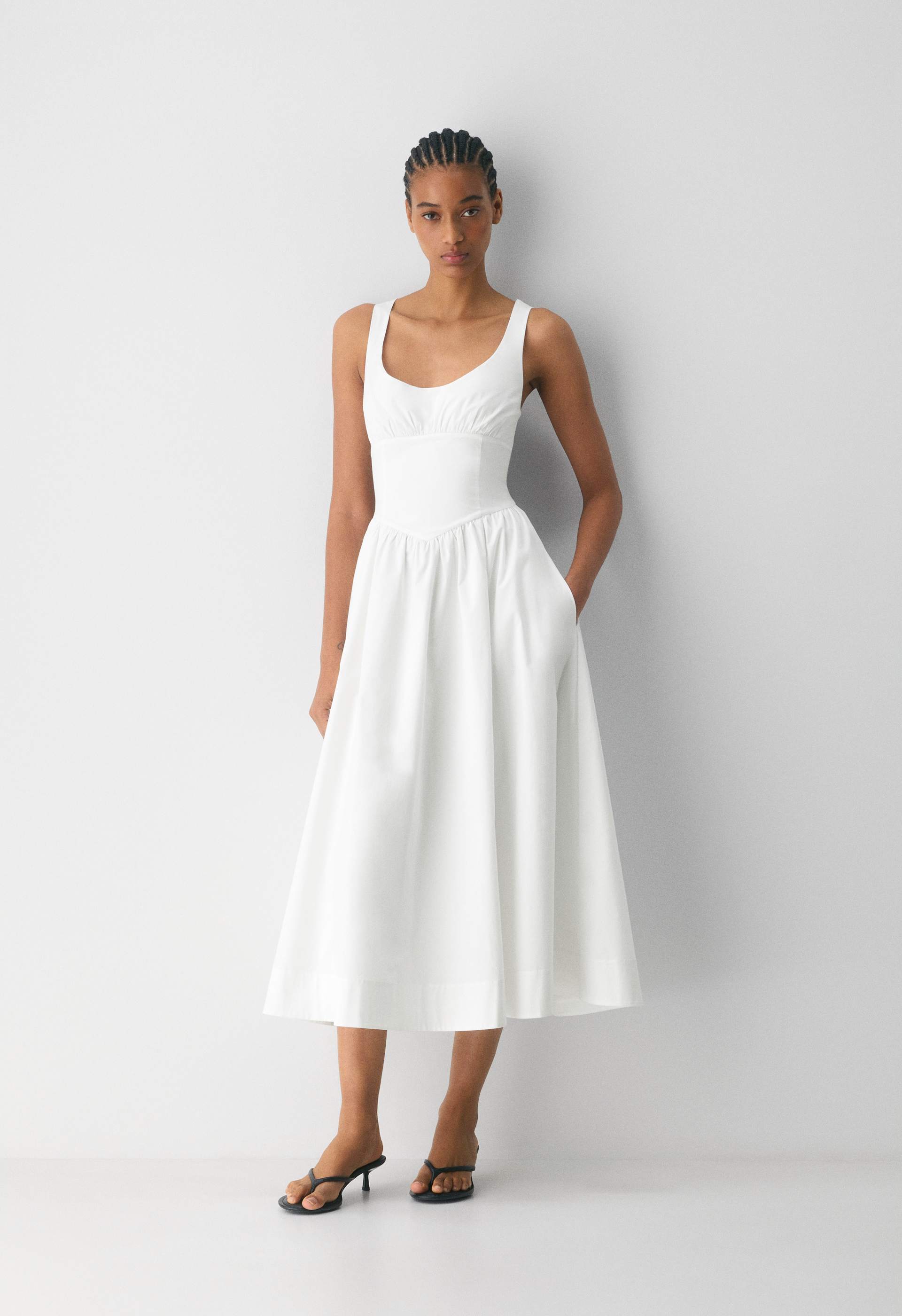 Bergamot Poplin Dress