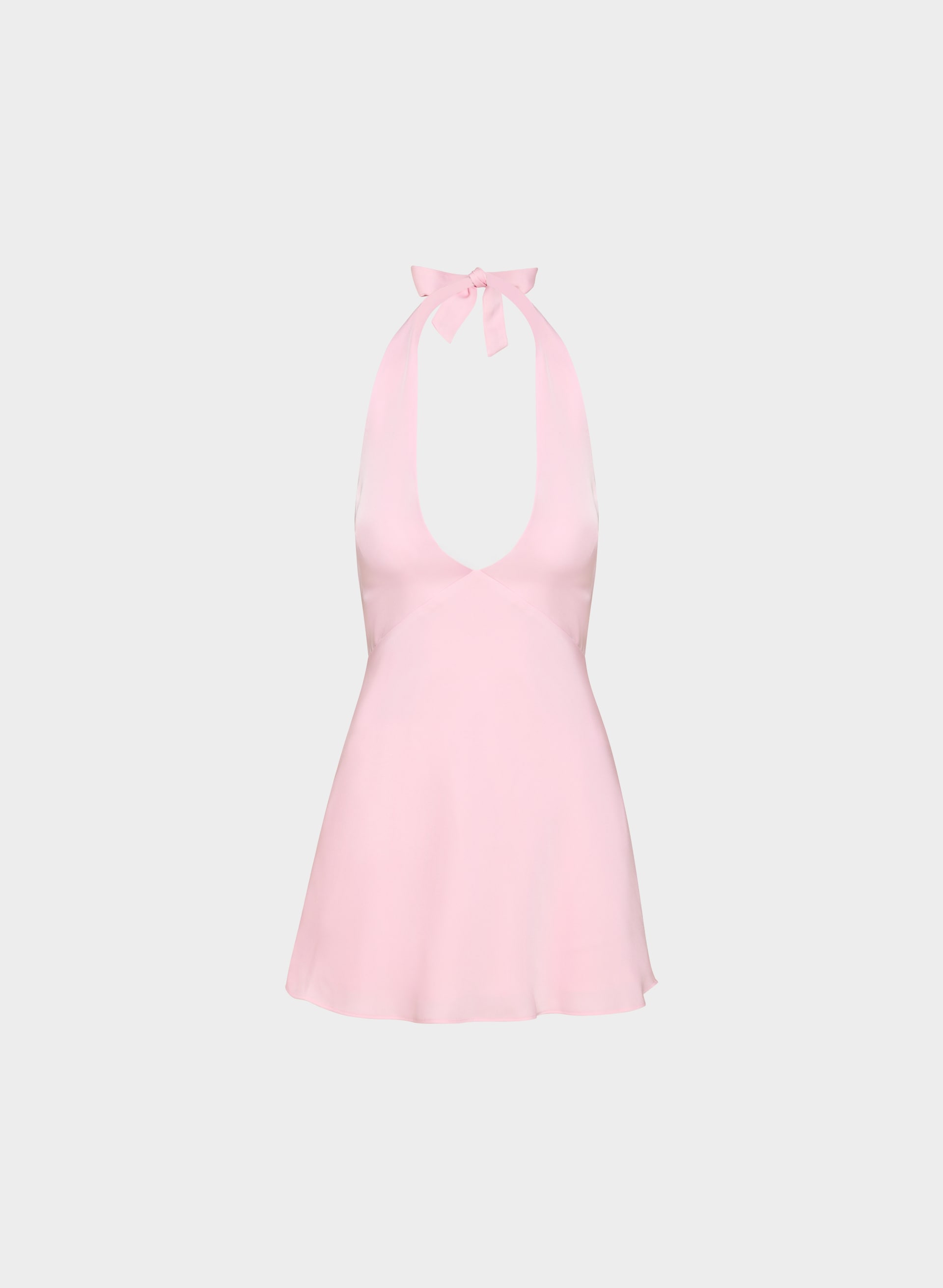 Nightscape Satin Halter Micro Dress