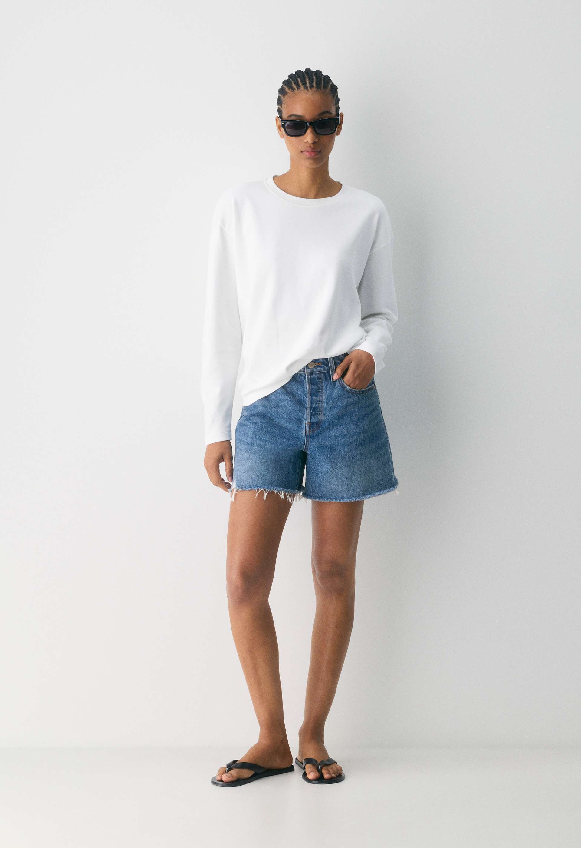 Denim Forum The Ex-Boyfriend Hi Mid-Thigh Denim Short | Aritzia US