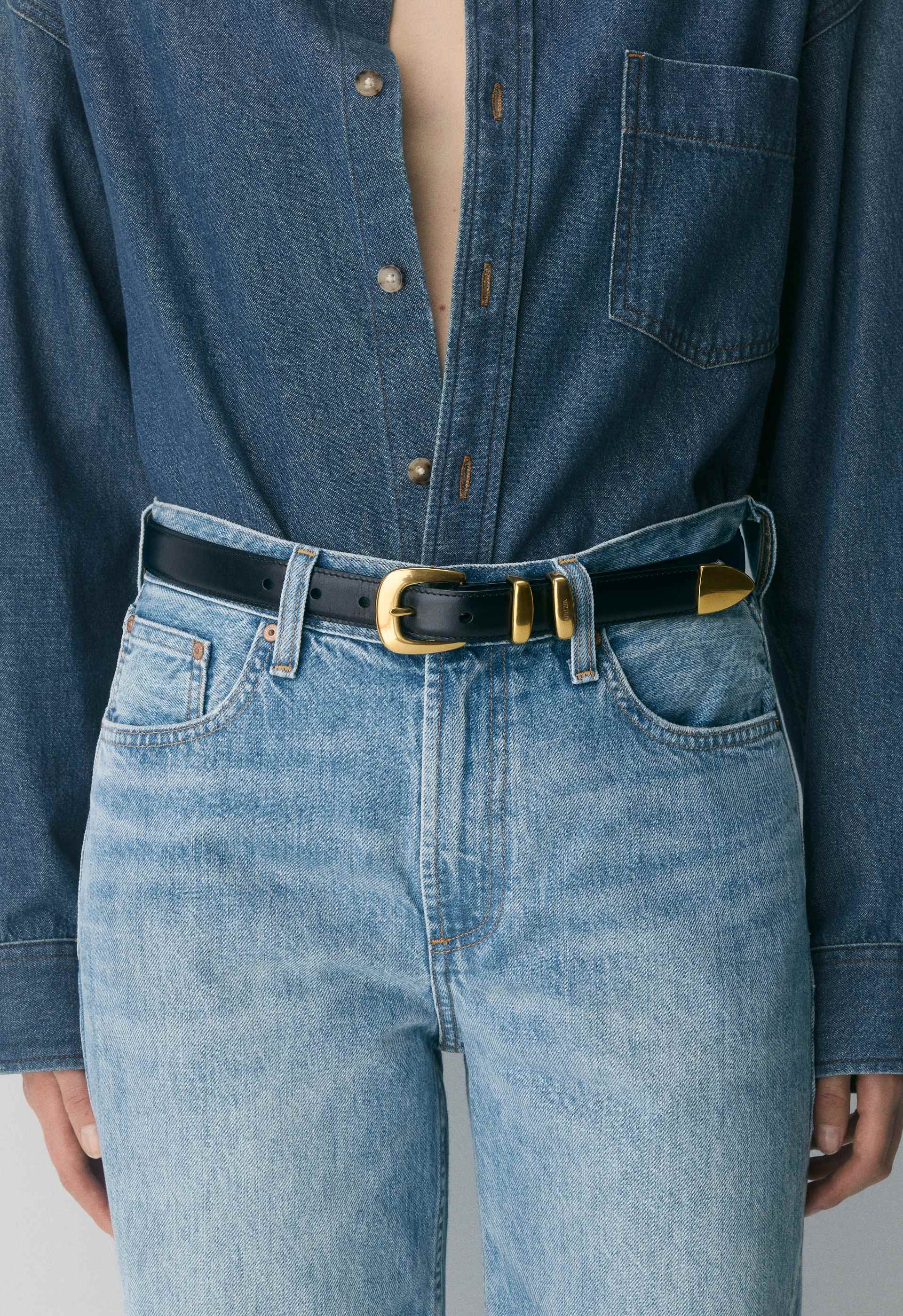 Legendary Solid Brass Leather Belt