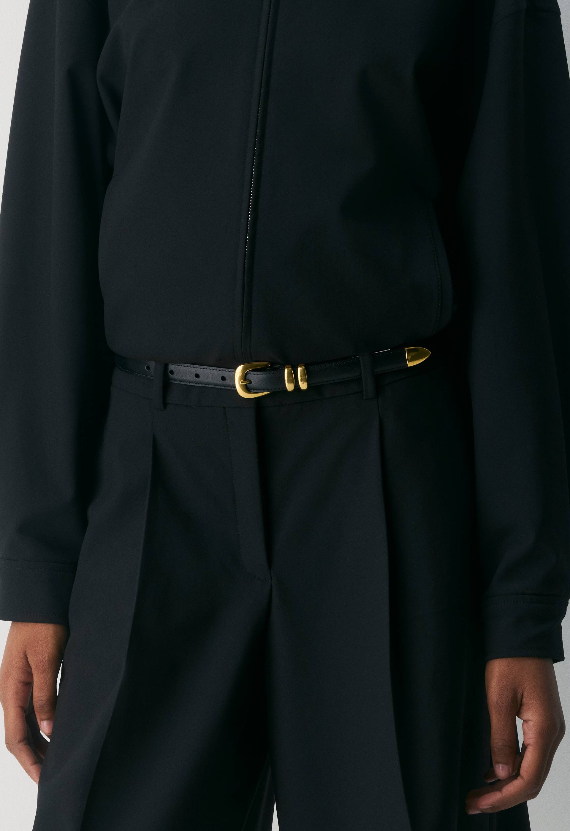 Legendary Solid Brass Leather Slim Belt