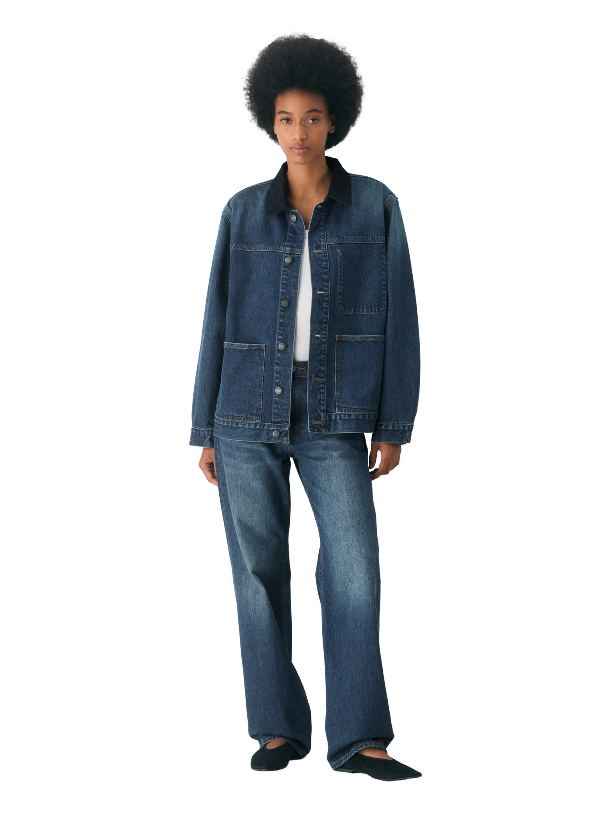 THE WORKWEAR DENIM SHIRT JACKET | Aritzia