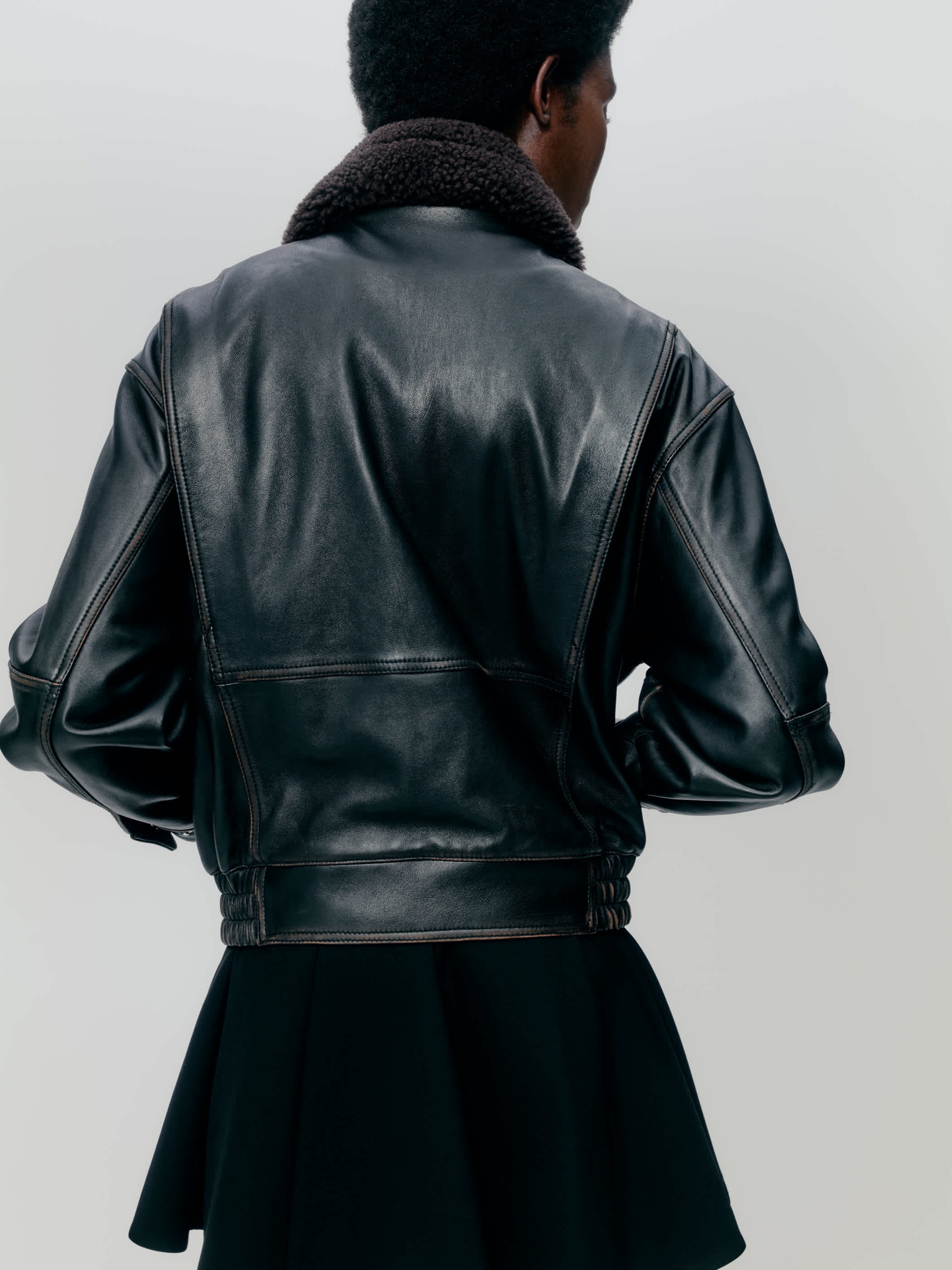 Elliott Aviator Jacket - Leather | Aritzia US
