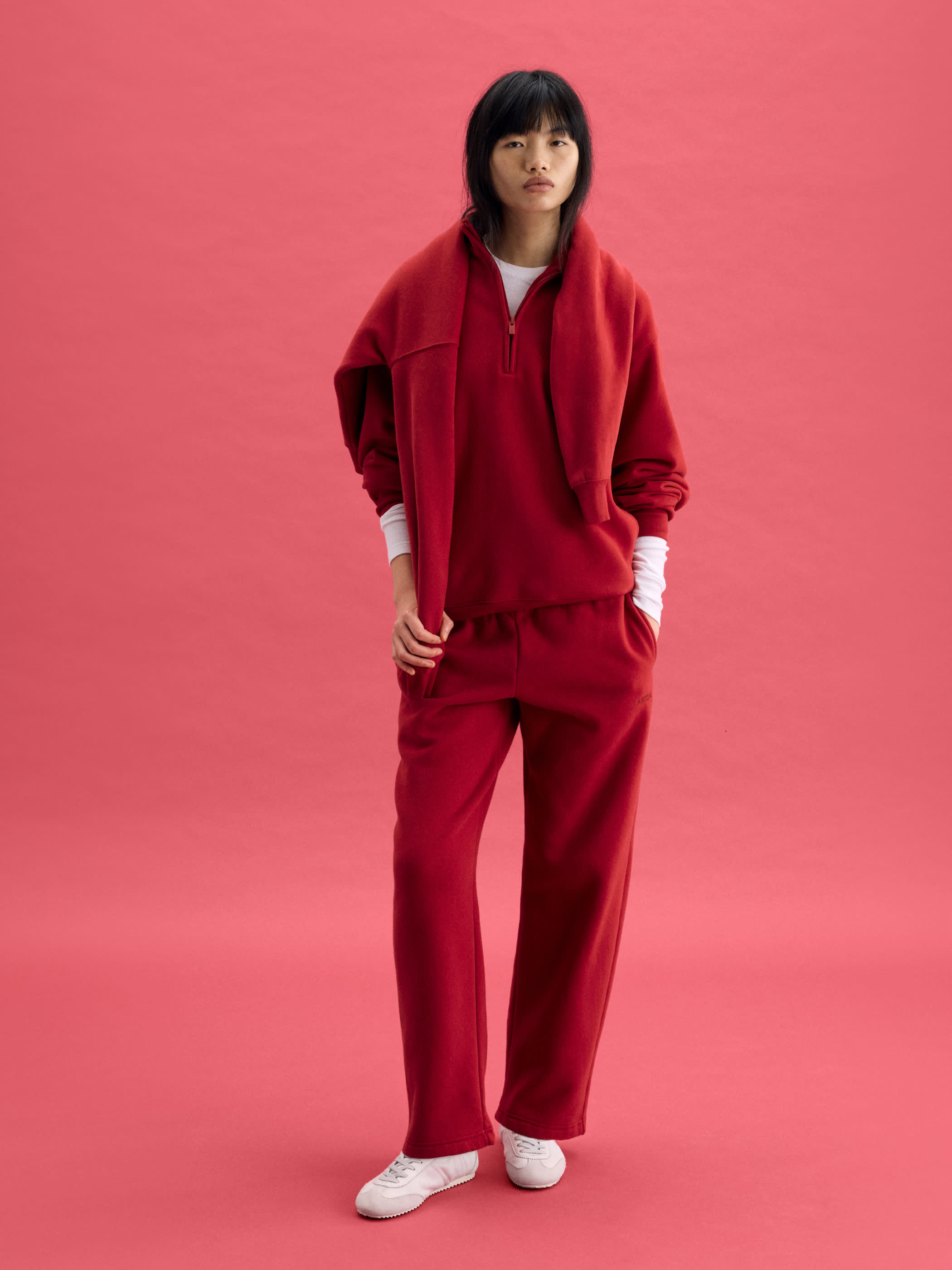 COZY SWEATFLEECE BOYFRIEND 1/2 ZIP | Aritzia
