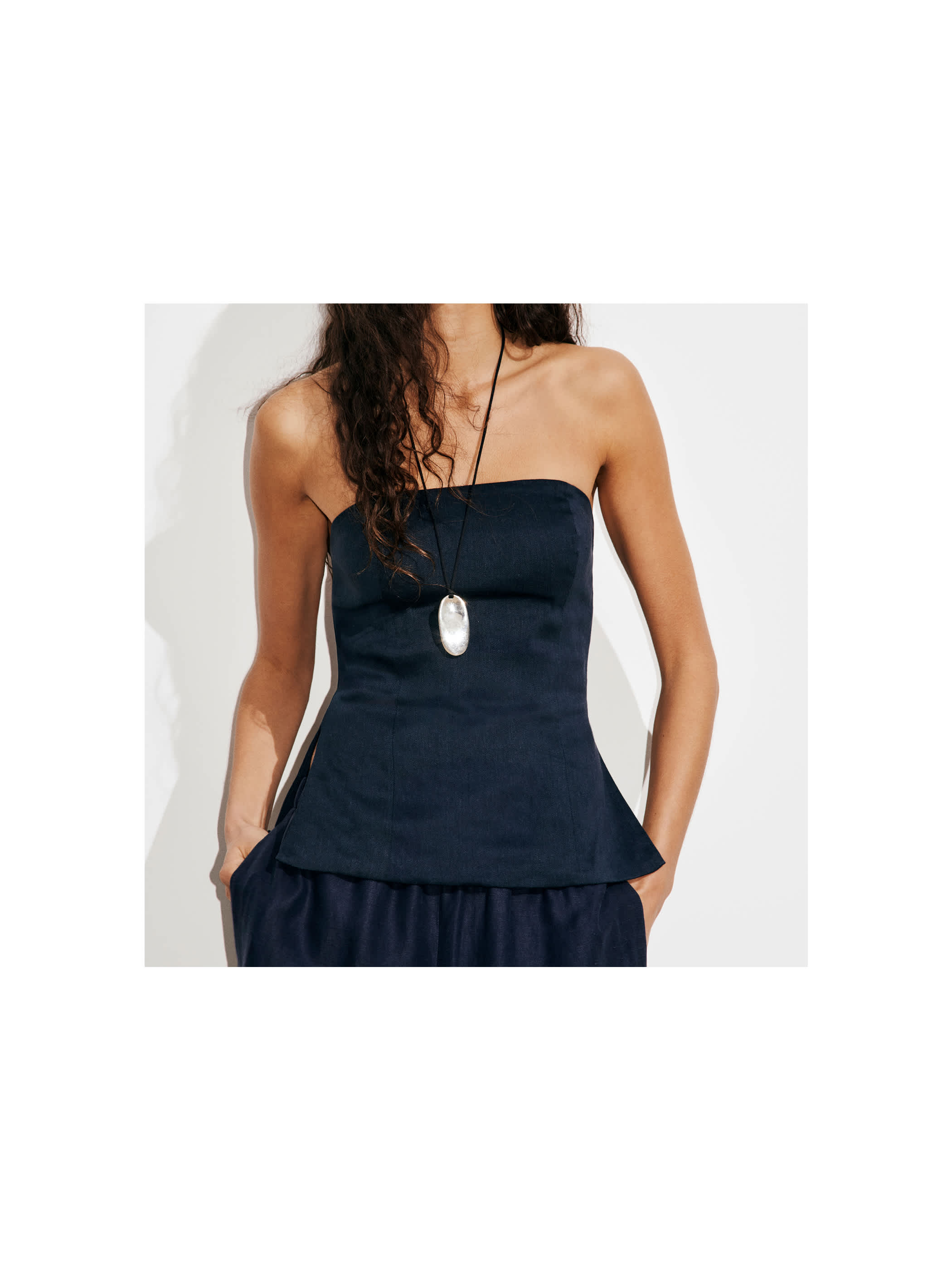 POSH LINEN TUBE TOP | Aritzia