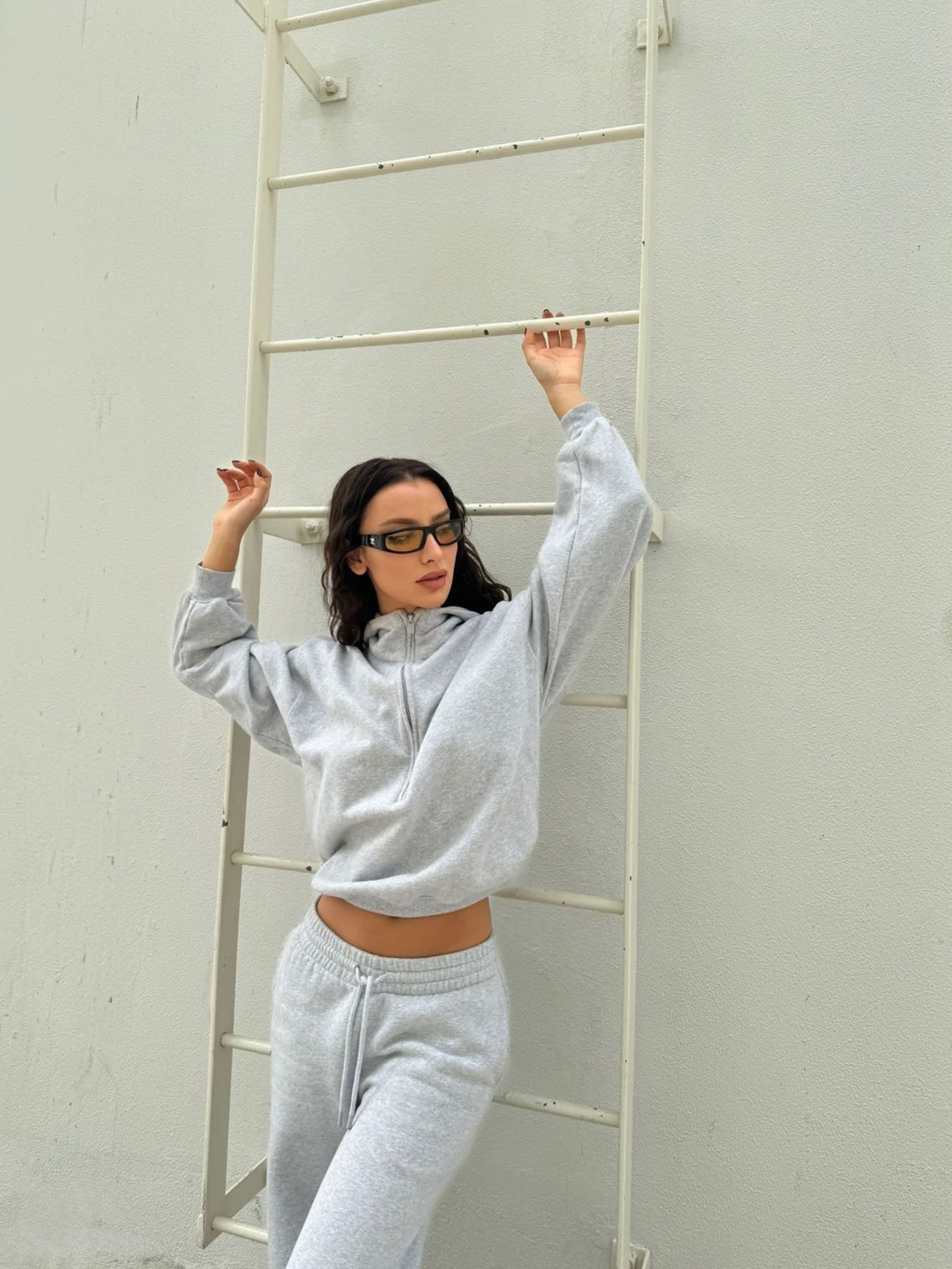 COZY FLEECE MEGA DROP SHOULDER 1/2 ZIP HOODIE | Aritzia