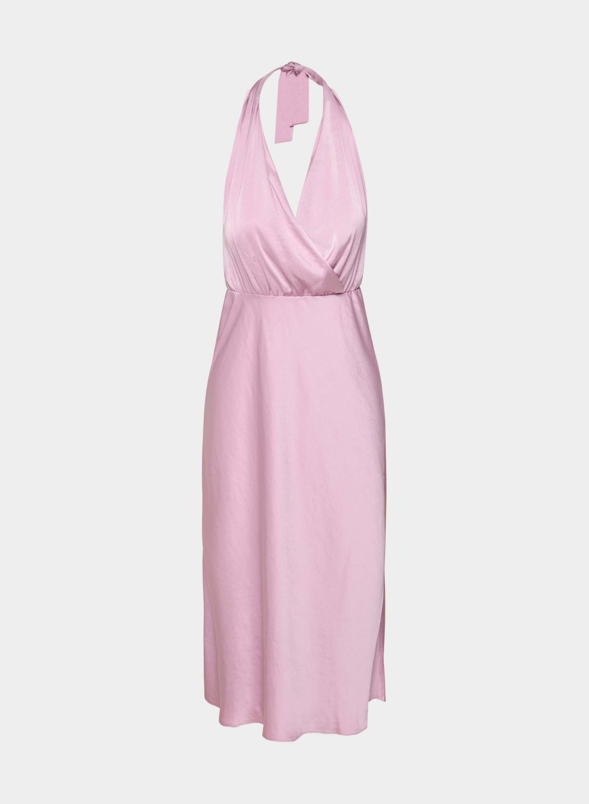Aritzia SPRIG SATIN HALTER DRESS