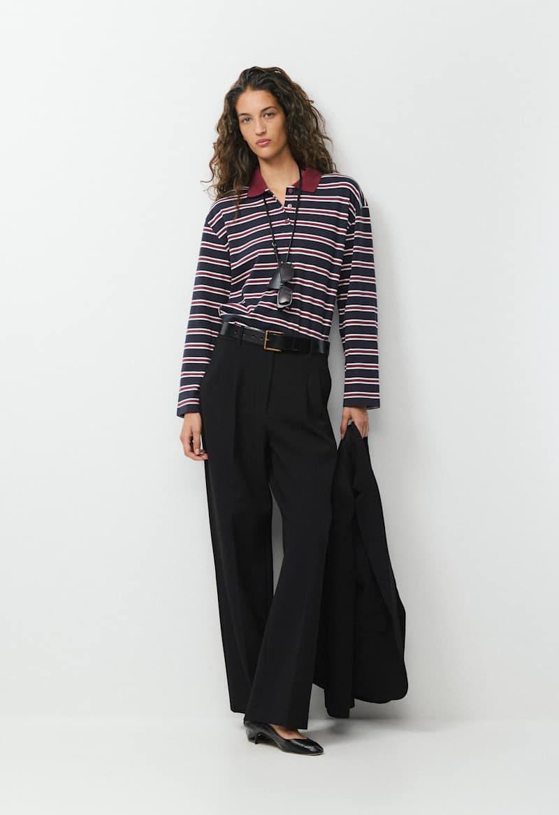 InterLock Cotton Eton Polo by Aritzia