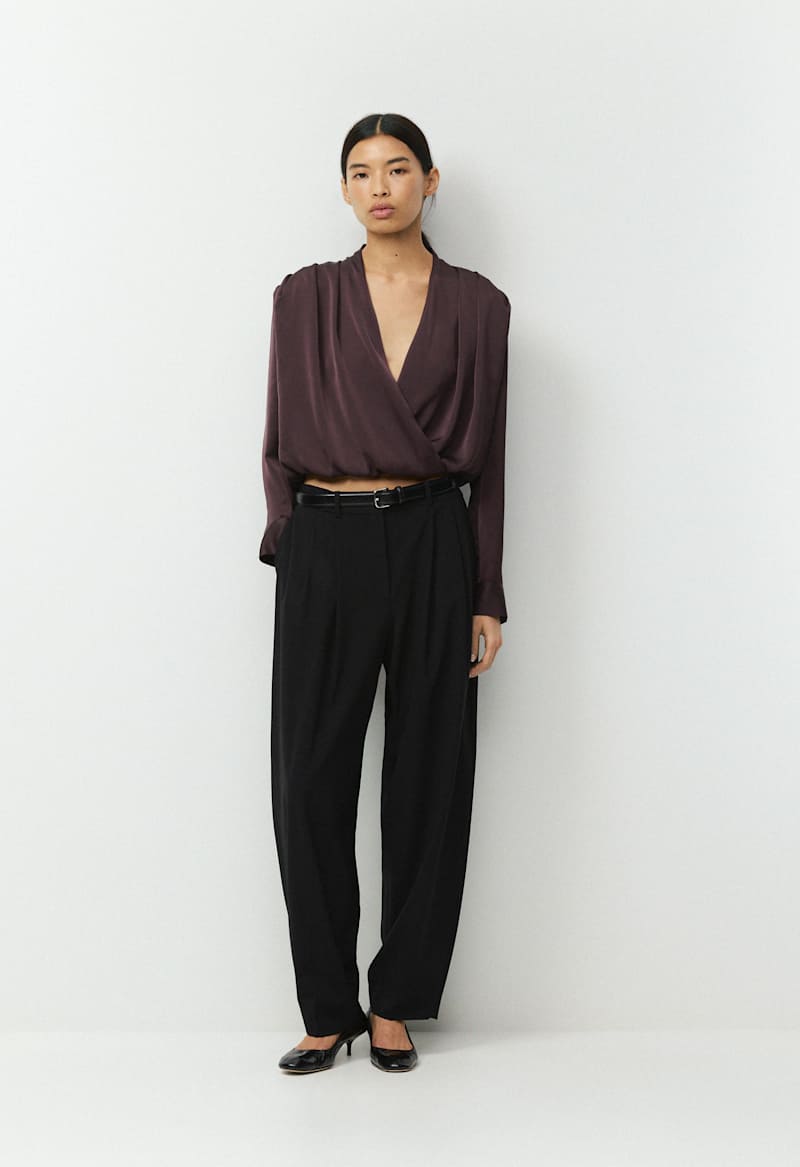 Feature Satin Blouse by Aritzia