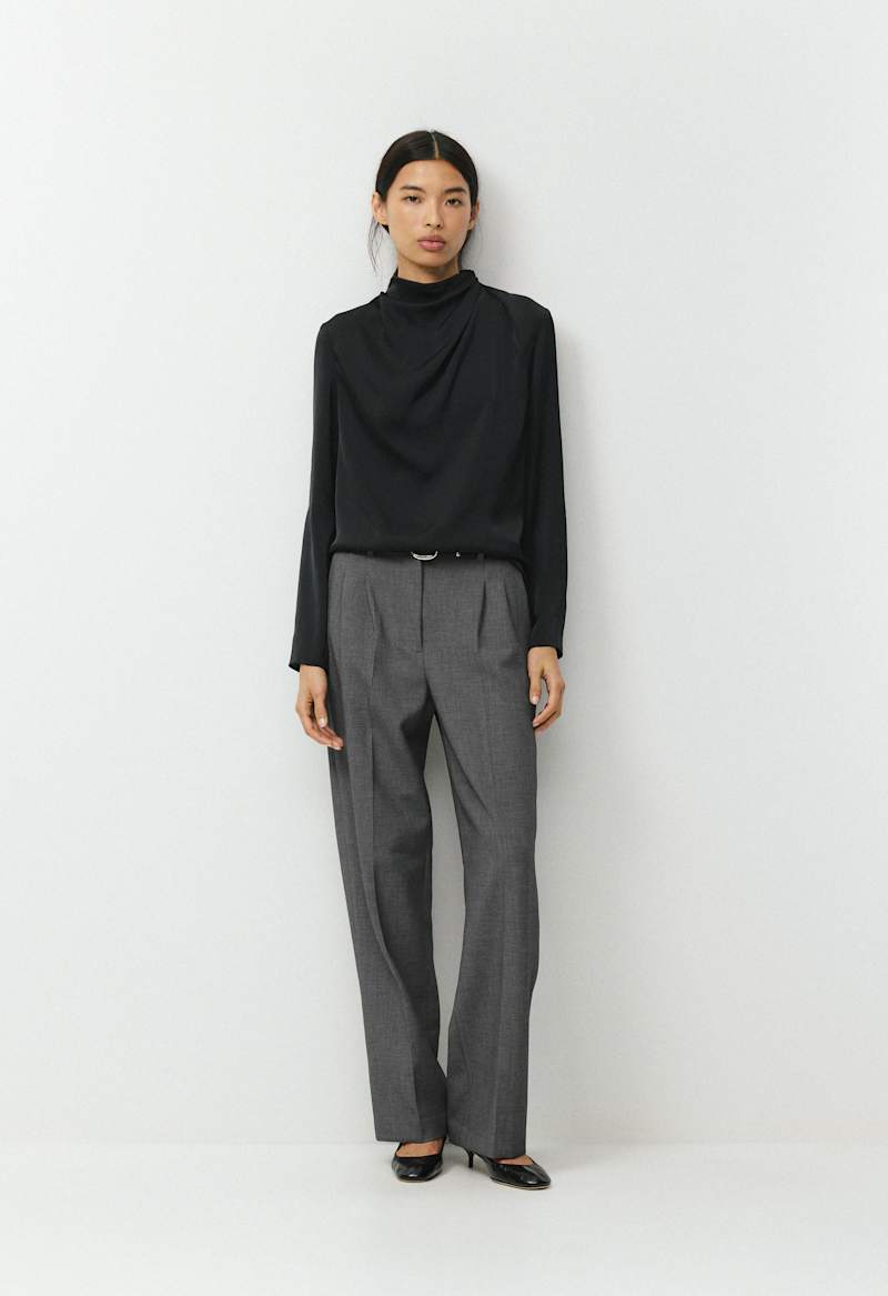 Nominee Satin Longsleeve Blouse by Aritzia