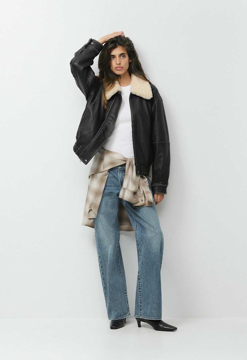 Elliott Aviator Jacket - Leather by Aritzia