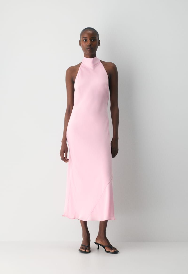 Tidal Satin Halter Dress by Aritzia